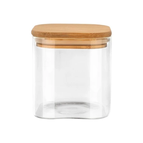 ESTIA ΔΟΧΕΙΟ ΑΠΟΘΗΚΕΥΣΗΣ BAMBOO ESSENTIALS 550ml ΓΥΑΛΙΝΟ ΜΕ ΚΑΠΆΚΙ