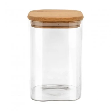 STORAGE CONTAINER BAMBOO ESSENTIALS 950ml BOROSILICATE GLASS WITH LID