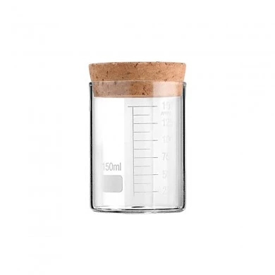 STORAGE CONTAINER GLASS 150ml WITH CORK LID