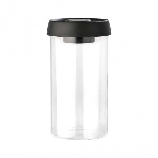 ESTIA ΔΟΧΕΙΟ ΑΠΟΘΗΚΕΥΣΗΣ ΚΕΝΟΥ ΑΕΡΟΣ ΓΥΑΛΙΝΟ 900ml ΜΕ ΚΑΠΑΚΙ ΜΑΥΡΟ