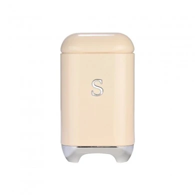 SUGAR CONTAINER EPOQUE METALLIC 11x18.8cm CREAM