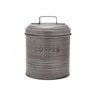 COFFEE CONTAINER METALLIC 11x11x14cm  WITH AIRTIGHT LID