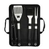 BARBEQUE TOOLS WITH ANTI-THERMAL HANDLE &amp; CARRY-ON CASE SET OF 5 PCS