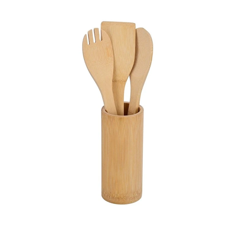 COOKING TOOLS BAMBOO ESSENTIALS WITH CASE 4 PCS.