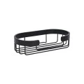 BATHROOM SHELVES STANCE WITH DOUBLE SIDED STICKER 25x13x6.5cm BLACK