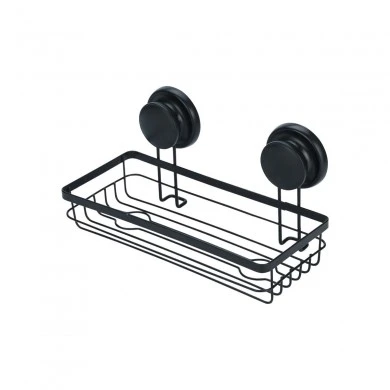 BATHROOM SHELVES WITH SUCTION CUP BLACK