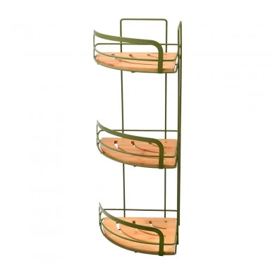 BATHROOM CORNER SHELVES OLIVE SERIES METALLIC 49x19.5x19.5cm 3-TIER OLIVE