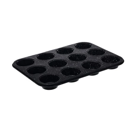 MUFFIN PAN STONE CARBON STEEL 36x27x3cm 12 CUPS