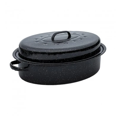 CASSEROLE DISH ENAMEL 46.5x32x18cm 7.8lt WITH GRILL RACK