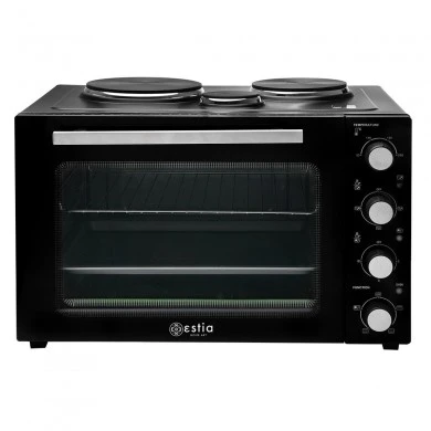 ELECTRIC KITCHEN OVEN COMPACT COOKER 3250W 48lt WITH 3 HOT PLATES &amp; FAN