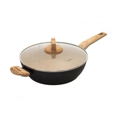 SHALLOW CASSEROLE EARTH NON-STICK FORGED ALUMINUM 28cm 4lt