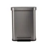 ESTIA ΚΑΔΟΣ ΑΠΟΡΡΙΜΑΤΩΝ FLATOP SOFT CLOSE 50lt ΜΑΤ ΙΝΟΞ