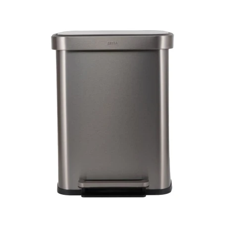 ESTIA ΚΑΔΟΣ ΑΠΟΡΡΙΜΑΤΩΝ FLATOP SOFT CLOSE 50lt ΜΑΤ ΙΝΟΞ