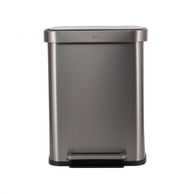 ESTIA ΚΑΔΟΣ ΑΠΟΡΡΙΜΑΤΩΝ FLATOP SOFT CLOSE 50lt ΜΑΤ ΙΝΟΞ