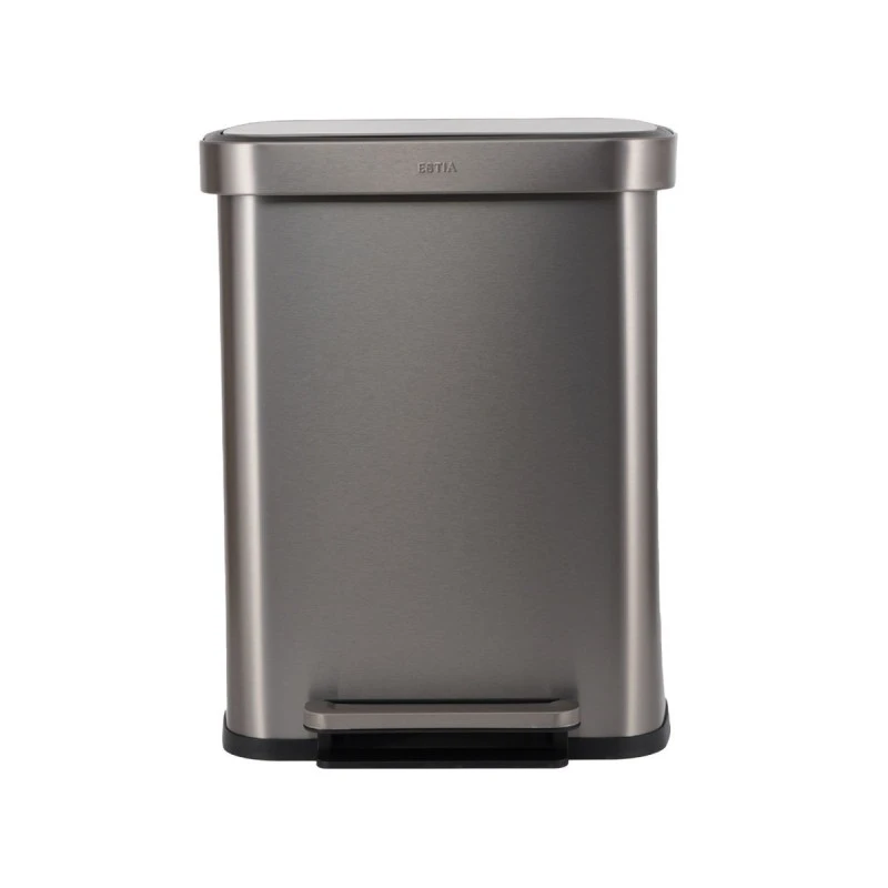 ESTIA ΚΑΔΟΣ ΑΠΟΡΡΙΜΑΤΩΝ FLATOP SOFT CLOSE 50lt ΜΑΤ ΙΝΟΞ