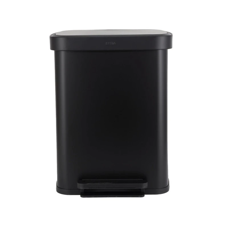ESTIA ΚΑΔΟΣ ΑΠΟΡΡΙΜΑΤΩΝ FLATOP SOFT CLOSE 50lt ΜΑΤ ΜΑΥΡΟΣ