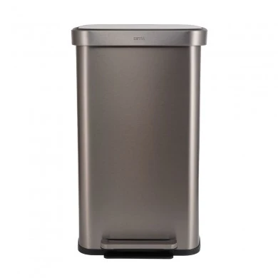 KITCHEN TRASH CAN FLATOP SOFT CLOSE 70lt MATTE INOX