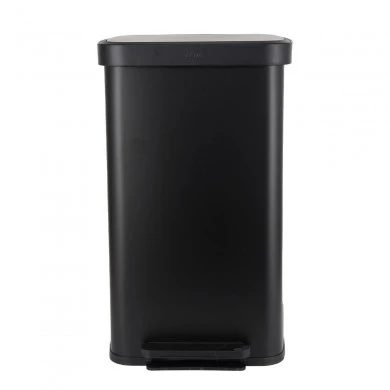 KITCHEN TRASH CAN FLATOP SOFT CLOSE 70lt MATTE BLACK
