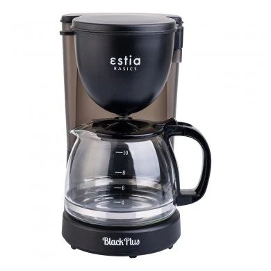 COFFEE MAKER BLACK PLUS PLASTIC 750w WITH GLASS JUG 1.25lt