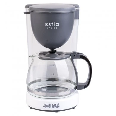 COFFEE MAKER GUSTO WHITE PLASTIC 750w WITH GLASS JUG 1.25lt