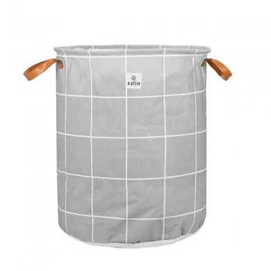 LAUNDRY BASKET CHECKERED 60lt FOLDABLE WITH HANDLES 40x40x50cm