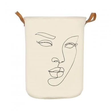 LAUNDRY BASKET 60lt FOLDABLE WITH HANDLES 40x40x50cm