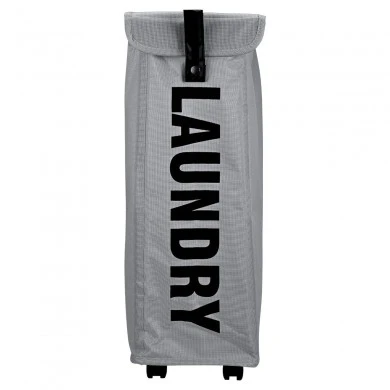 LAUDRY BASKET WITH WHEELS GREY