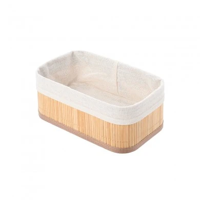 STORAGE &amp; ORGANIZER  BOX BAMBOO ESSENTIALS 24.5x10cm WITH CLOTHING