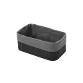 STORAGE &amp; ORGANIZER BOX BAMBOO ESSENTIALS 24.5x10cm WITH CLOTHING BLACK