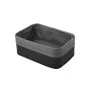 STORAGE &amp; ORGANIZER BOX BAMBOO ESSENTIALS 30x25cm WITH CLOTHING BLACK