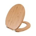 TOILET SEAT BAMBOO ESSENTIALS WITH ADJUSTABLE STEEL HINGES