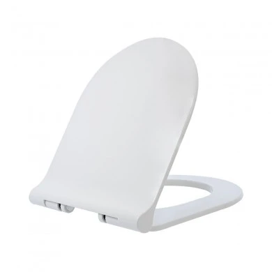 TOLIET SEAT SOFT CLOSE D SHAPE DUROPLAST WITH ADJUSTABLE STEEL HINGES