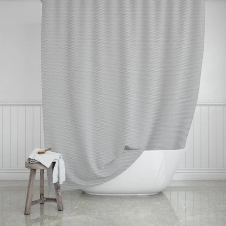 BATHROOM CURTAIN WATER RESISTANT CAMELLIA POLYESTER 180x200cm MIST