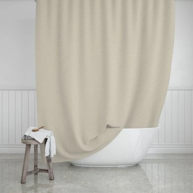 BATHROOM CURTAIN WATER RESISTANT CAMELLIA POLYESTER 180x200cm SAND