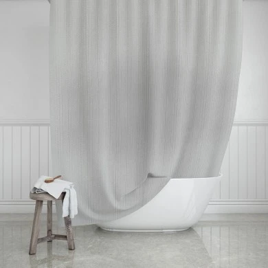 BATHROOM CURTAIN WATER RESISTANT ETHEREA POLYESTER 180x200cm MIST