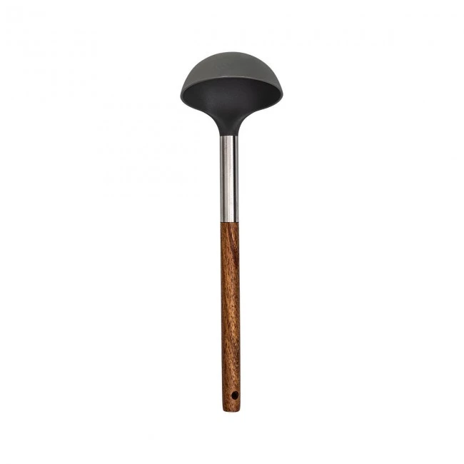SOUP LADLE STONE PBT 30cm WITH WOODEN HANDLE