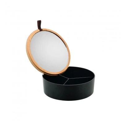 STORAGE &amp; ORGANIΖER BOX BAMBOO ESSENTIALS WITH MIRROR