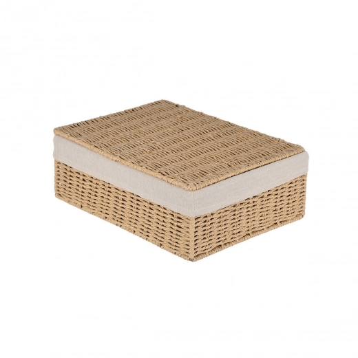 ESTIA ΚΟΥΤΙ ΑΠΟΘΗΚΕΥΣΗΣ &amp; ΟΡΓΑΝΩΣΗΣ BOTANICA 32x24x12cm ΜΕ ΕΣΩΤΕΡΙΚΗ ΕΠΕΝΔΥΣΗ &amp; ΚΑΠΑΚΙ