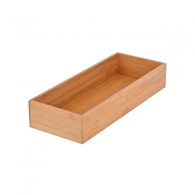 DRAWER ORGANIΖER BOX BAMBOO ESSENTIALS 15x38x7cm