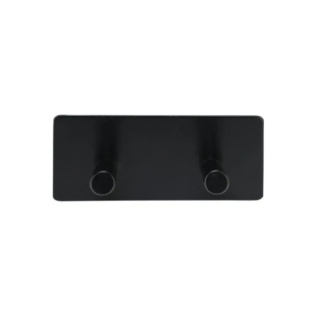 WALL MOUNTED HOOK WITH SQUARE BASE 2-TIER BLACK