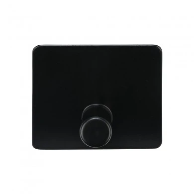 WALL MOUNTED HOOK WITH SQUARE BASE BLACK