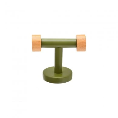 WALL MOUNTED HOOK OLIVE SERIES/ BAMBOO DOUBLE METALLIC OLIVE