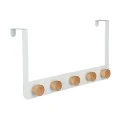 DOOR HANGER METALLIC 5 HOOKS WHITE