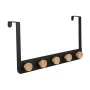DOOR HANGER METALLIC 5 HOOKS BLACK