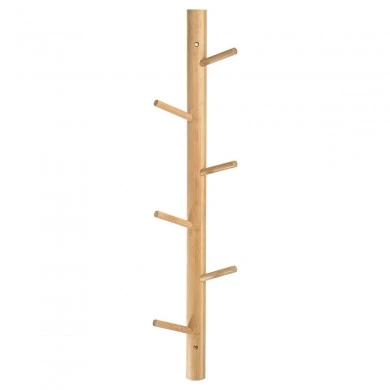 WALL HANGER BAMBOO 65x15x6cm 6 HOOKS