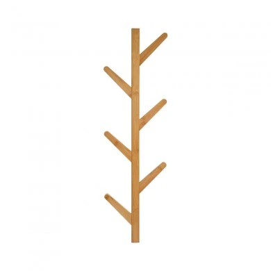 WALL HANGER BAMBOO VERTICAL 84x26x6.8cm 6 HOOKS