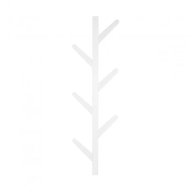 WALL HANGER BAMBOO VERTICAL 84x26x6.8cm 6 HOOKS WHITE