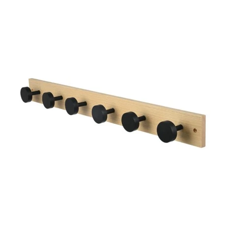 WALL HANGER WOODEN 60x6x6cm 6 HOOKS