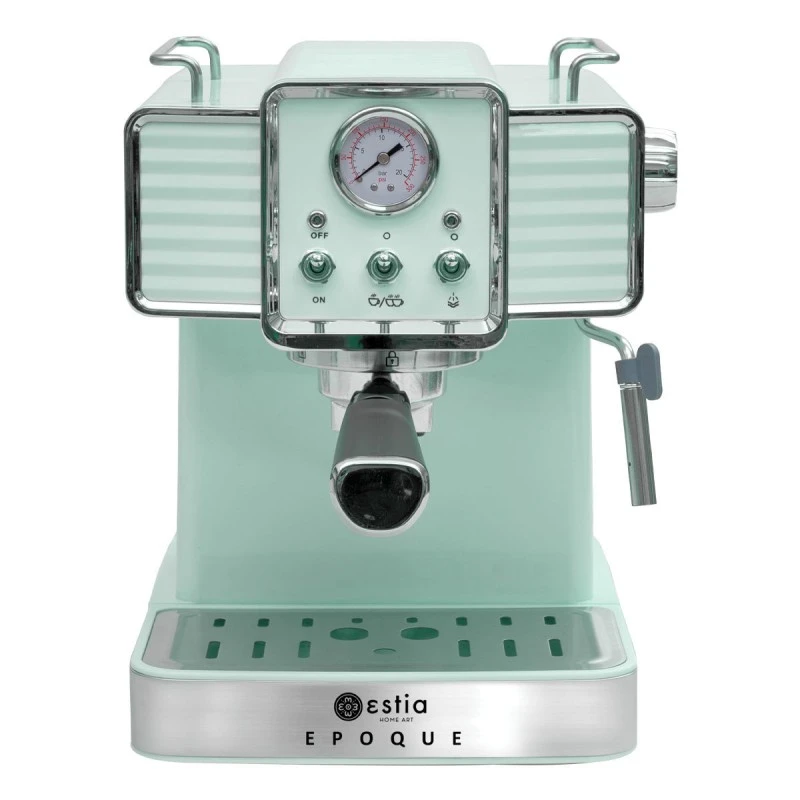 ESPRESSO COFFEE MAKER RETRO EPOQUE 1350w 20bar 1.5lt MINT