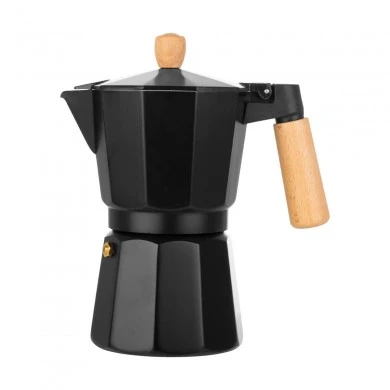 ESPRESSO POT 150ml WITH ALUMINUM BODY BLACK